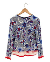 Blusa manga larga print flores