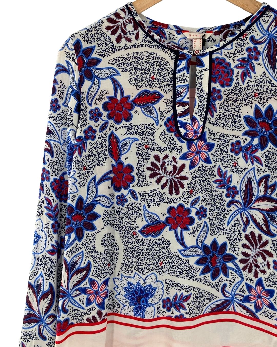 Blusa manga larga print flores