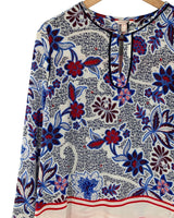 Blusa manga larga print flores