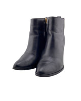 Botines en cuero de tacon