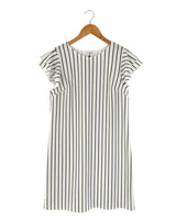 Vestido recto a rayas vuelos