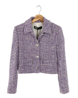 Chaqueta crop en tweed