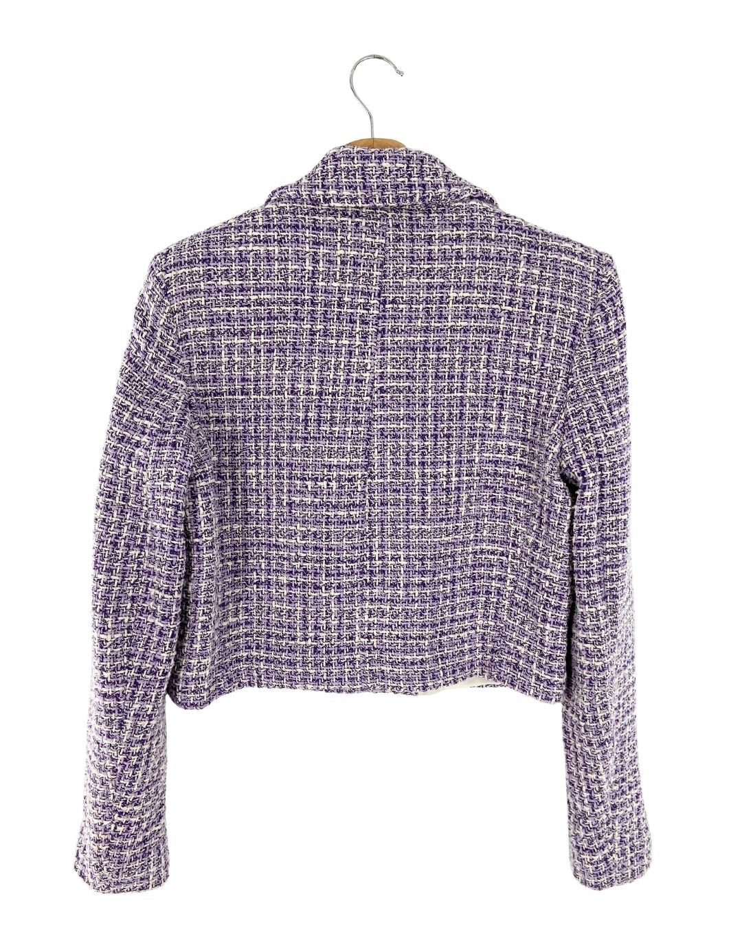 Chaqueta crop en tweed