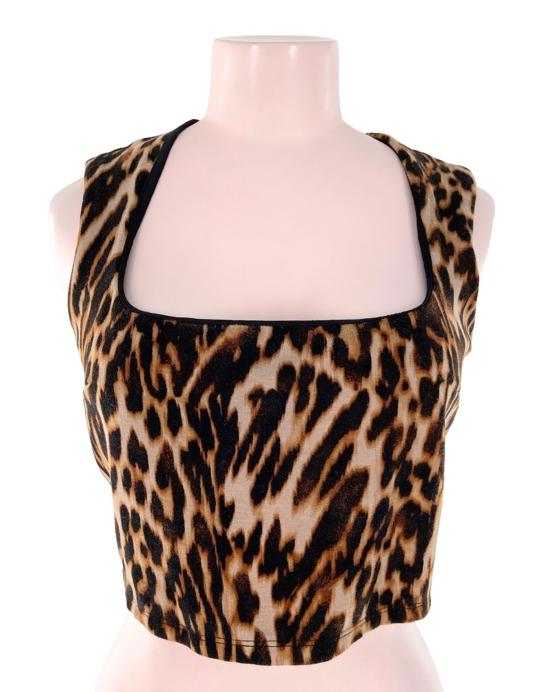 Blusa crop animal print