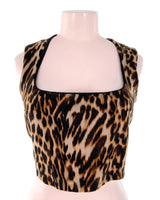 Blusa crop animal print