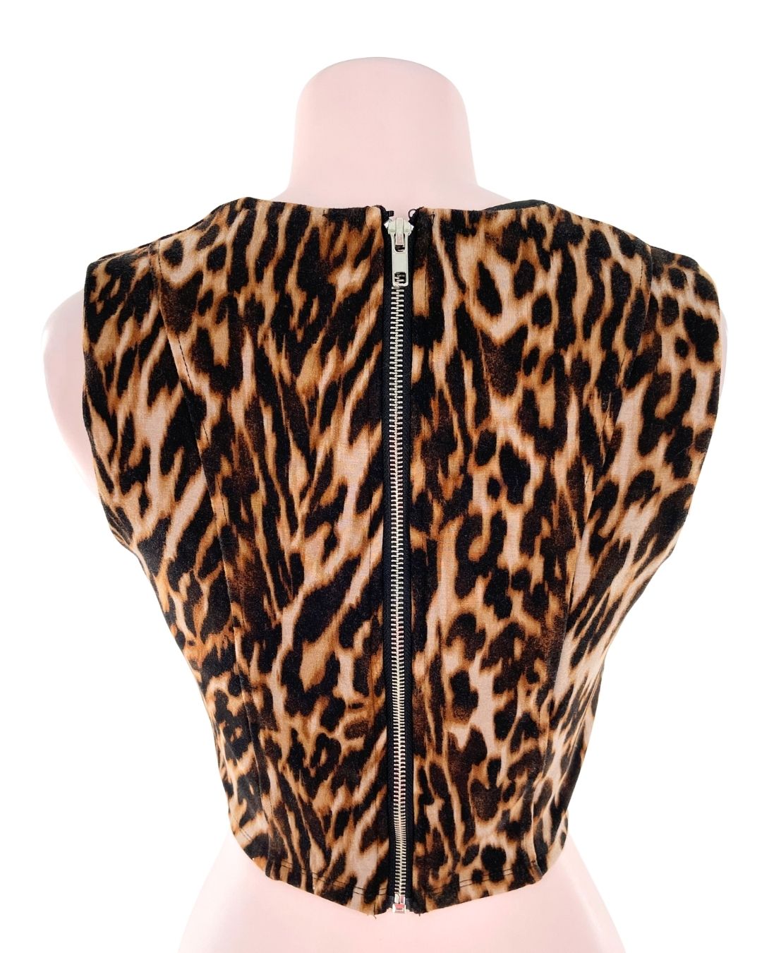 Blusa crop animal print