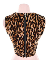 Blusa crop animal print