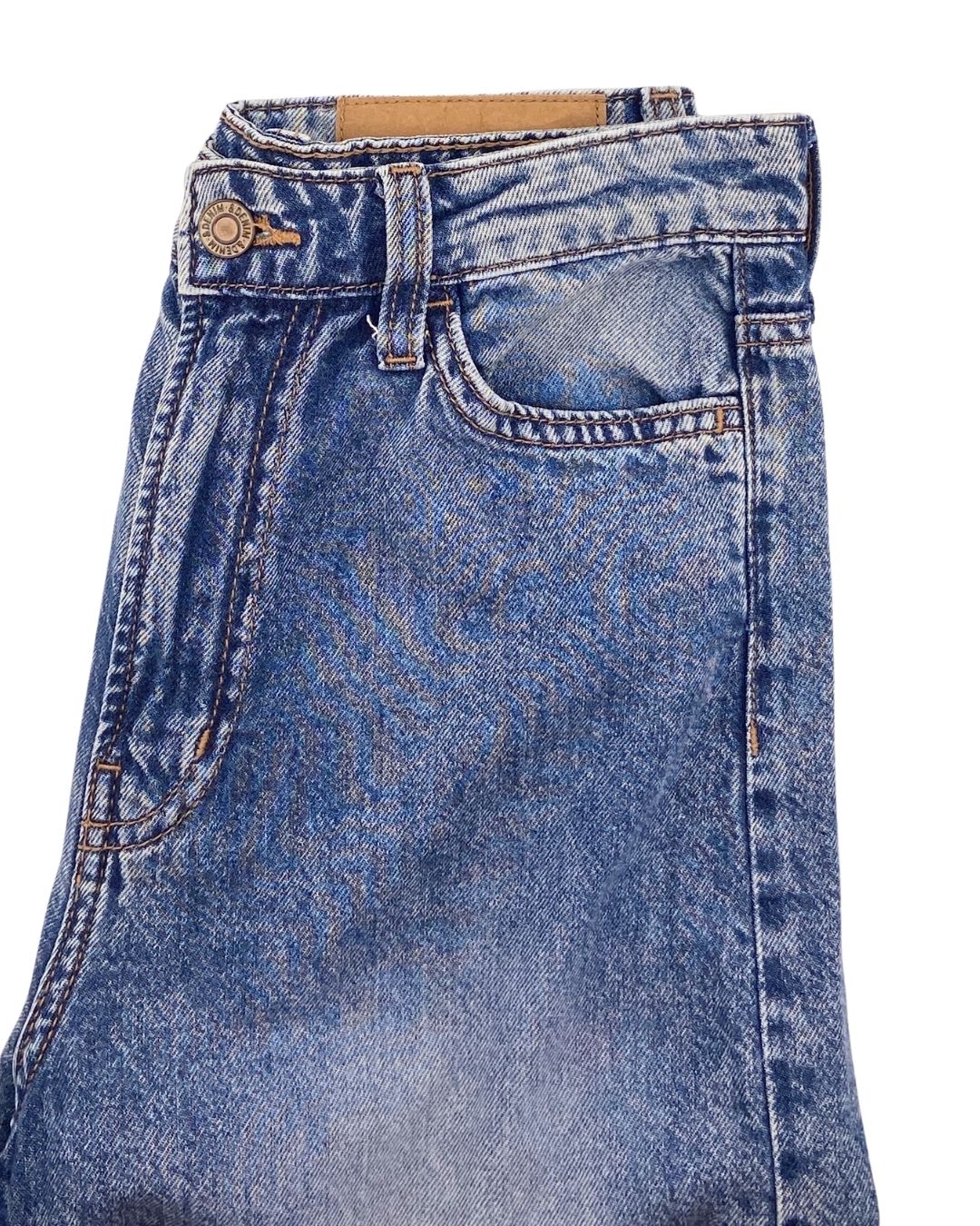 Jean rigido wide leg tiro alto