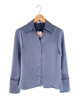 Camisa satinada manga larga