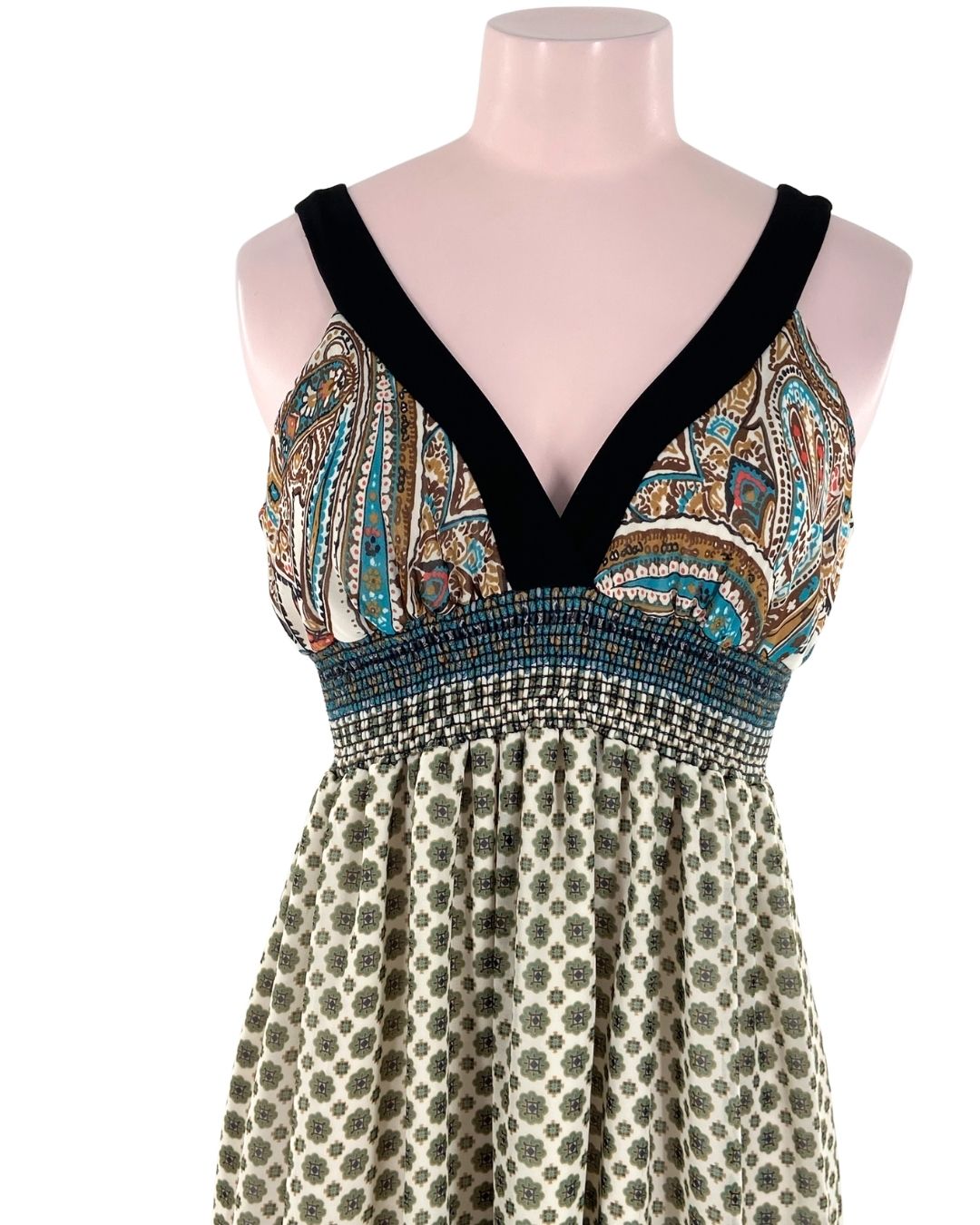 Maxi vestido de tiras print