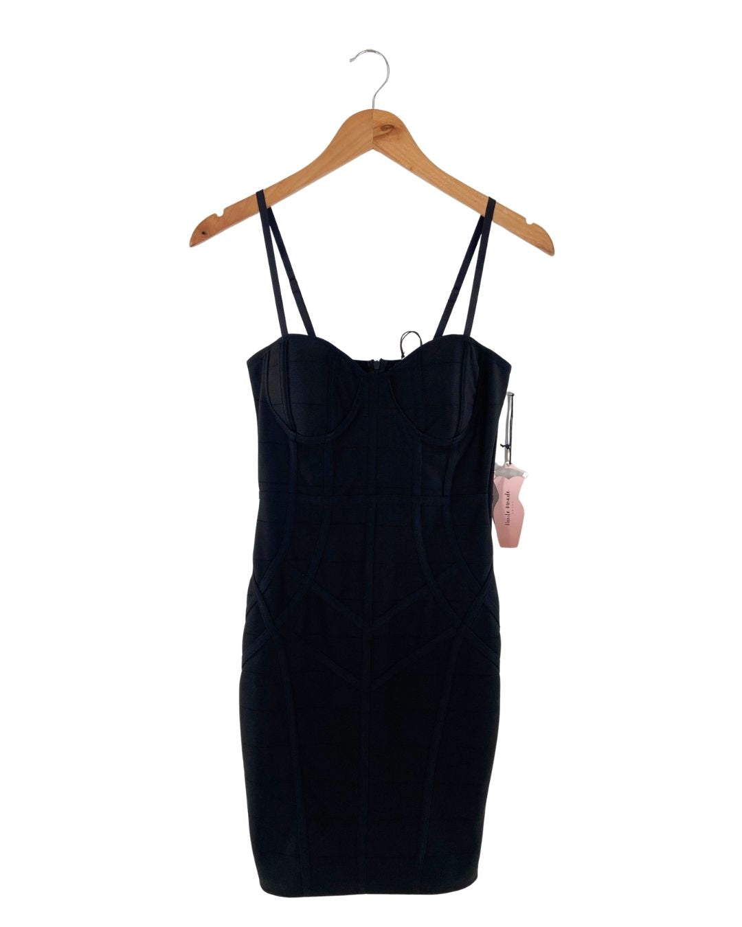 Vestido midi stretch tiras