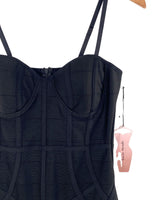Vestido midi stretch tiras