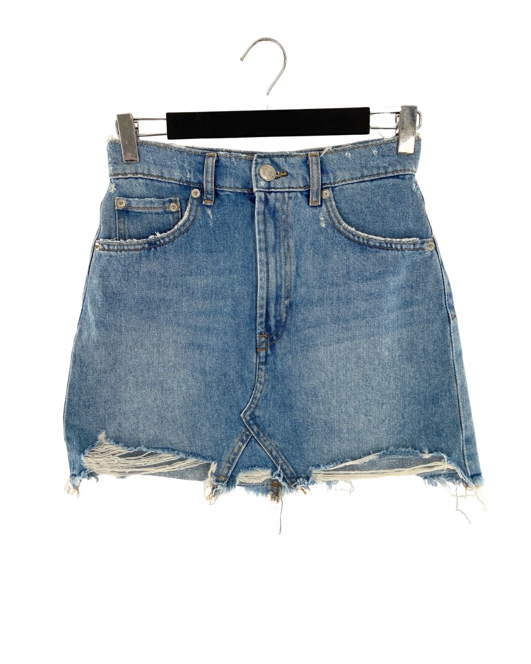 Falda mini en denim