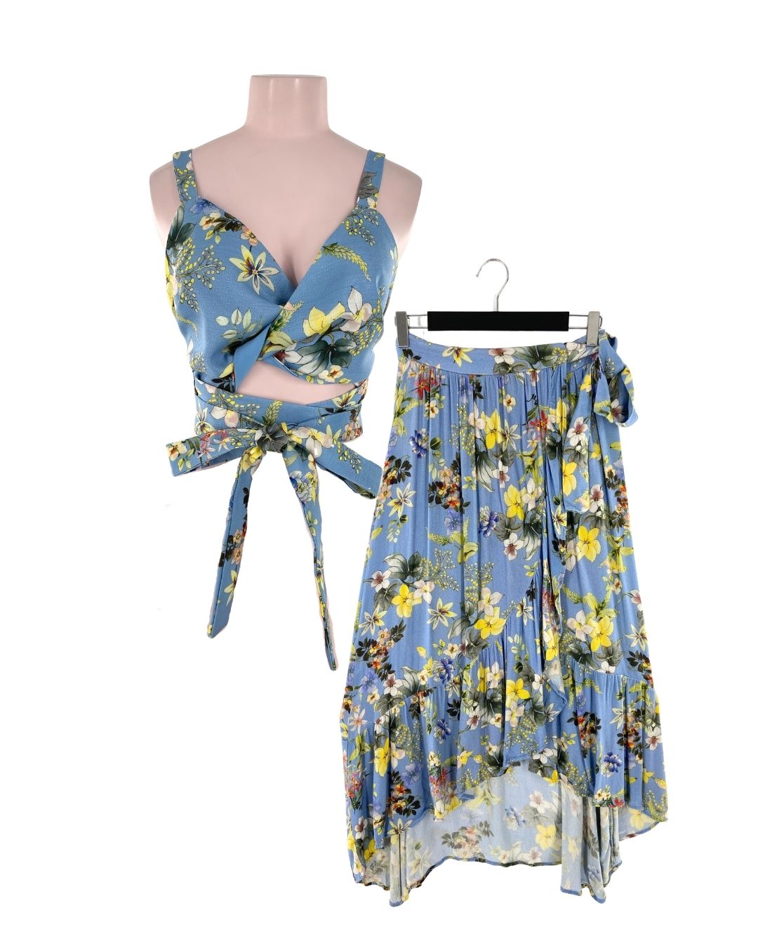 Set de crop y falda print