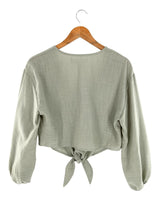 Blusa manga larga con textura
