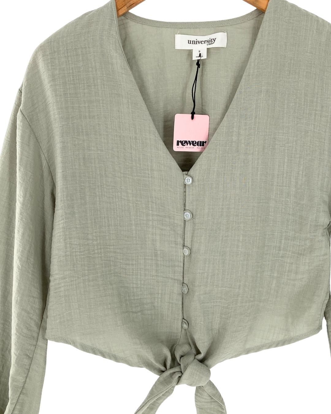 Blusa manga larga con textura