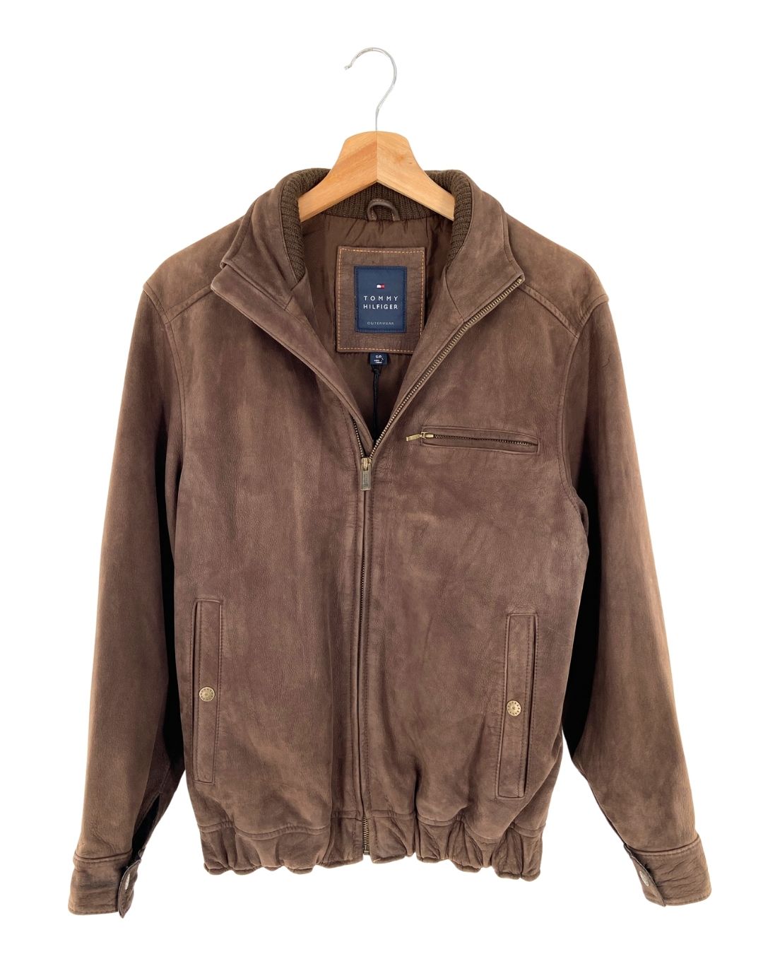 Chaqueta en cuero encauchada