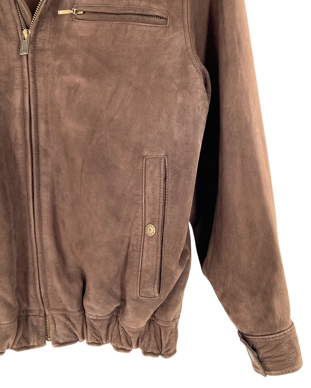 Chaqueta en cuero encauchada