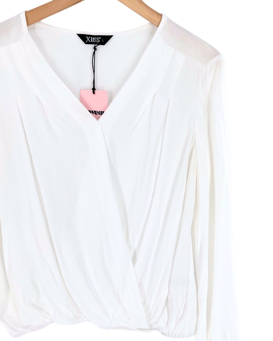 Blusa manga larga cruzada