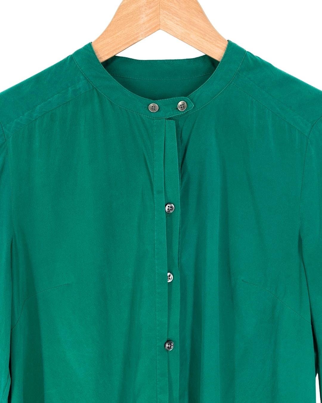 Camisa satinada manga larga