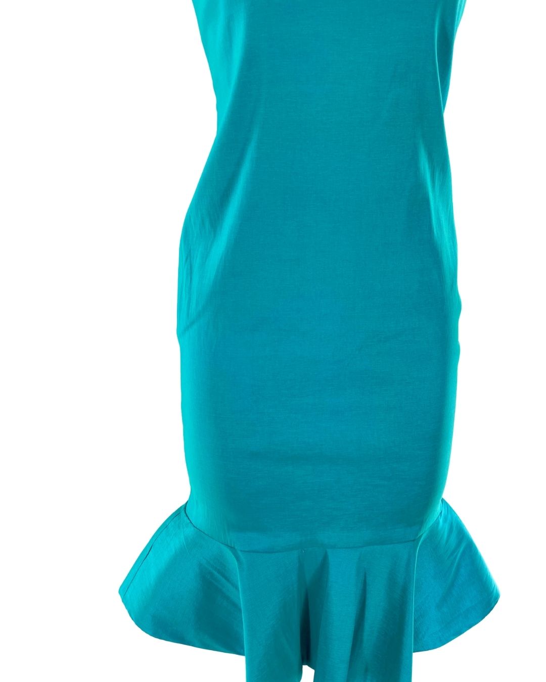 Vestido strapless satinado