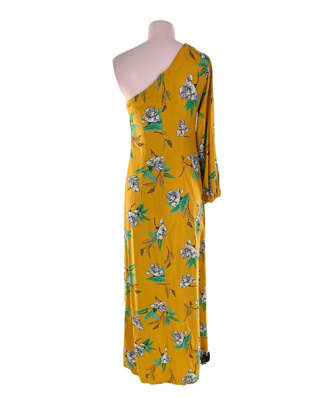 Maxi vestido one shoulder print