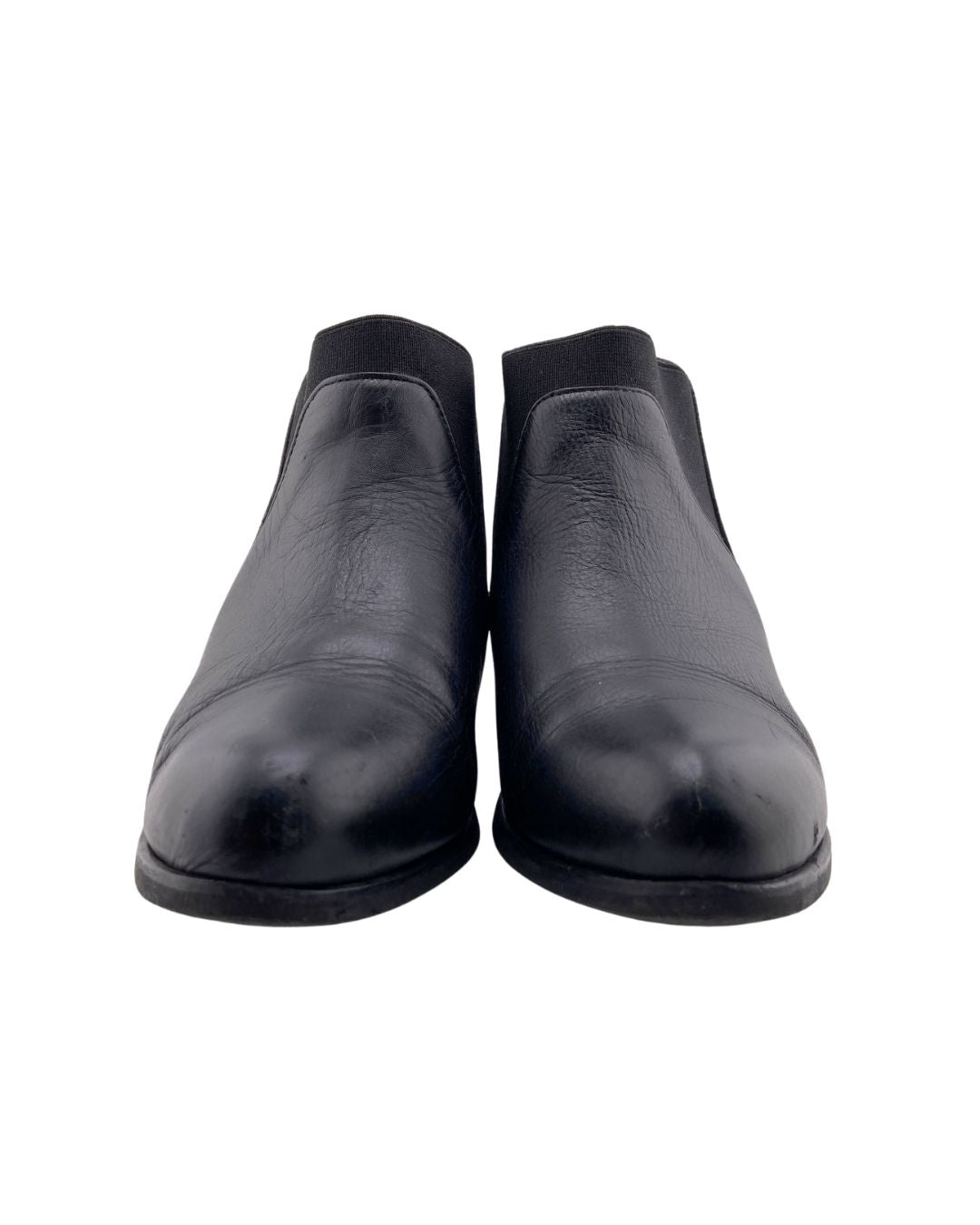Botines en cuero con elastico