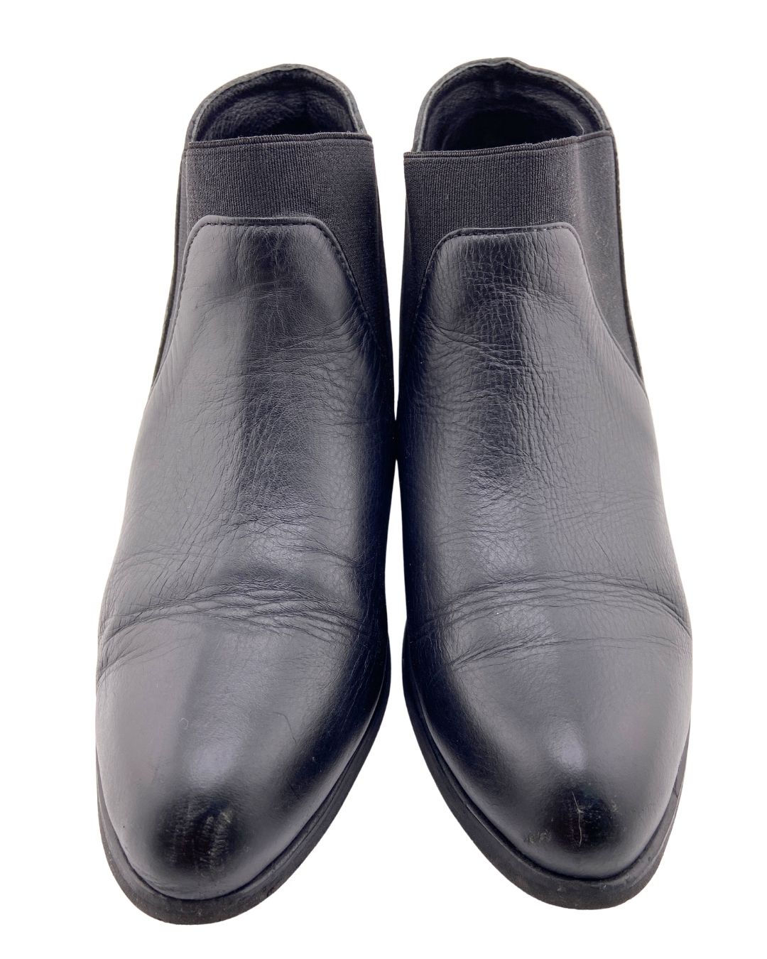 Botines en cuero con elastico