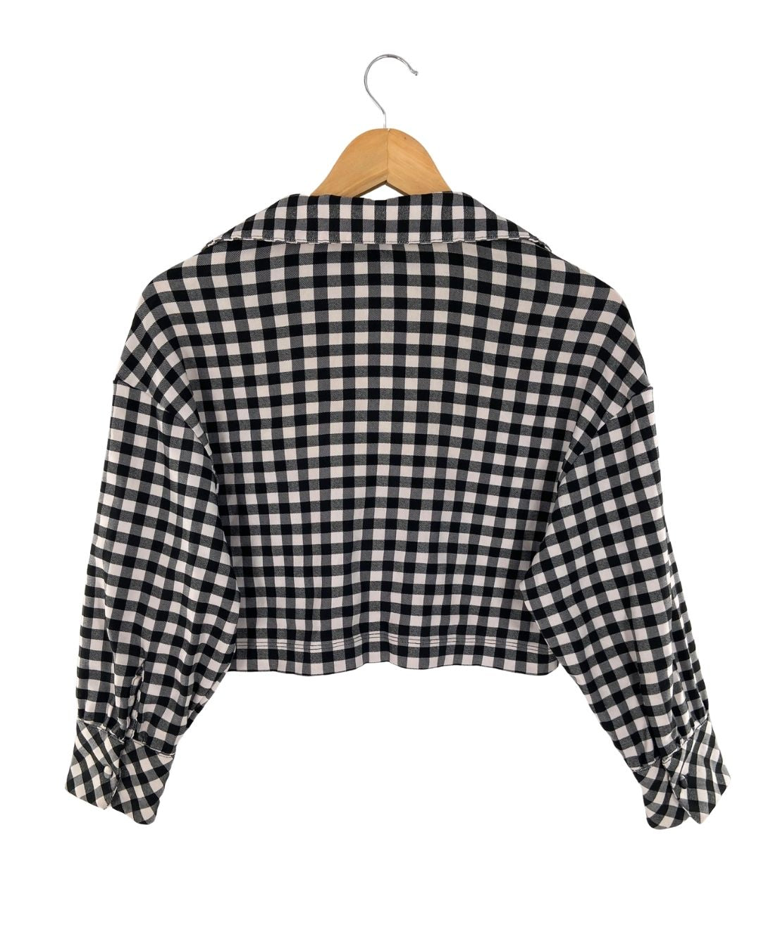 Chaqueta crop stretch cuadros