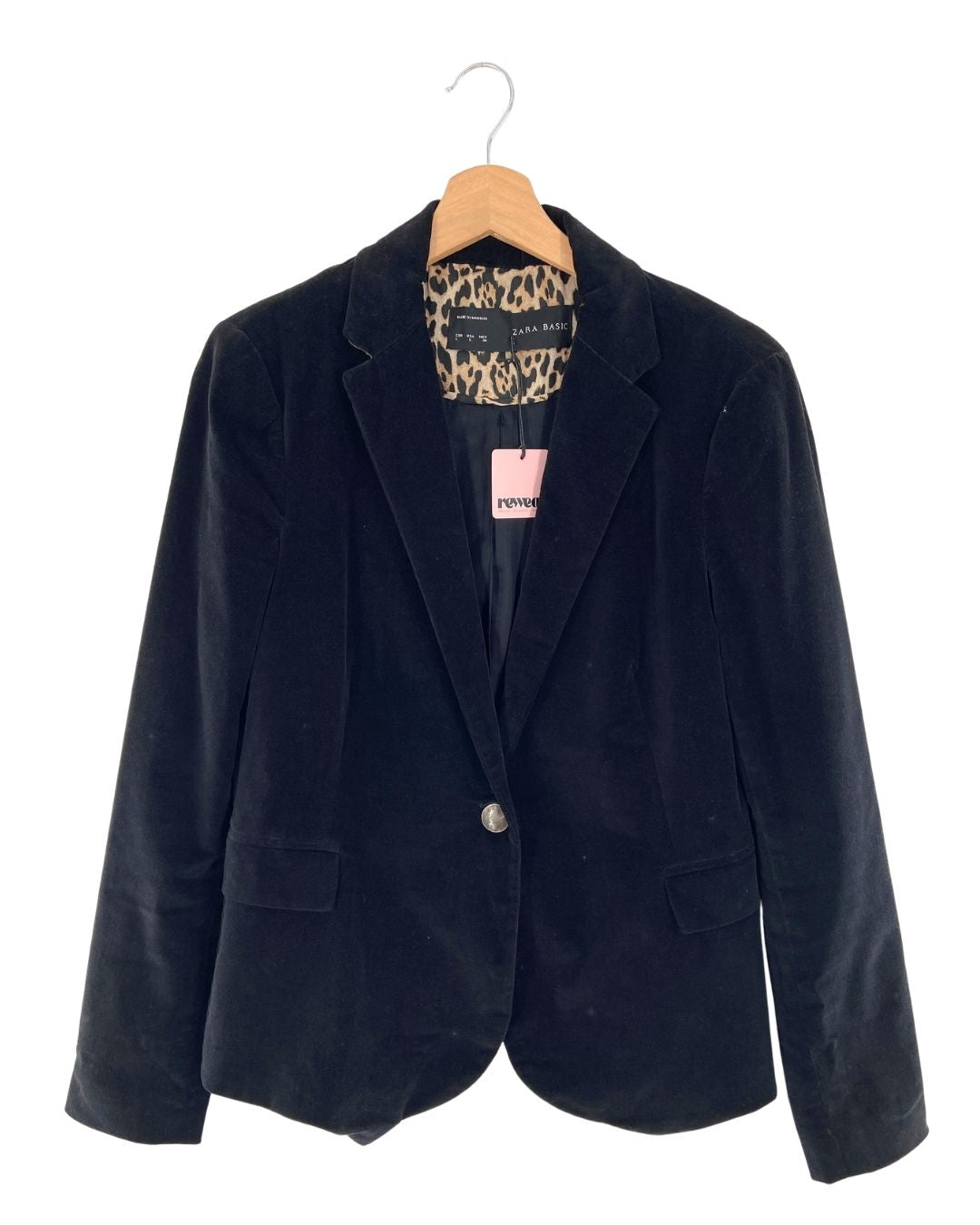 Blazer abotonado en velvet