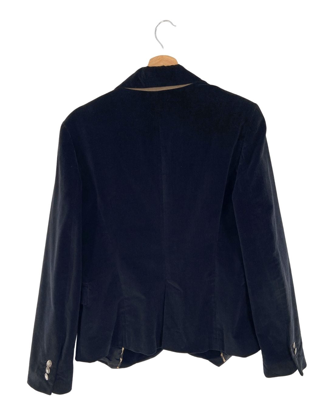 Blazer abotonado en velvet