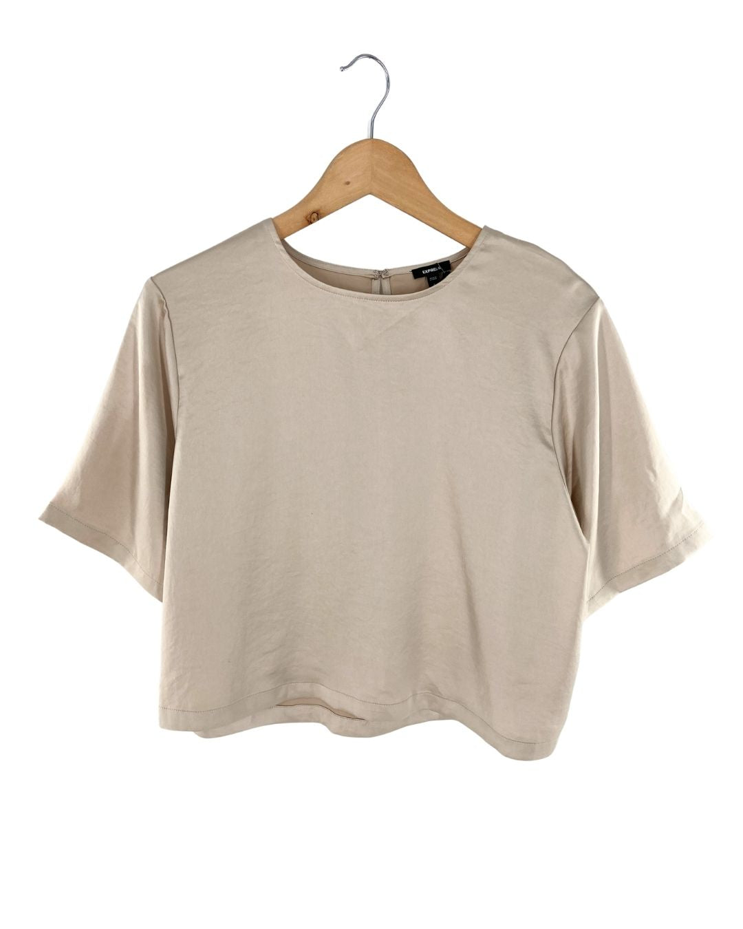 Blusa satinada manga corta
