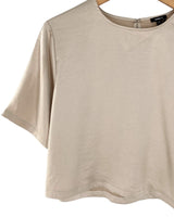 Blusa satinada manga corta