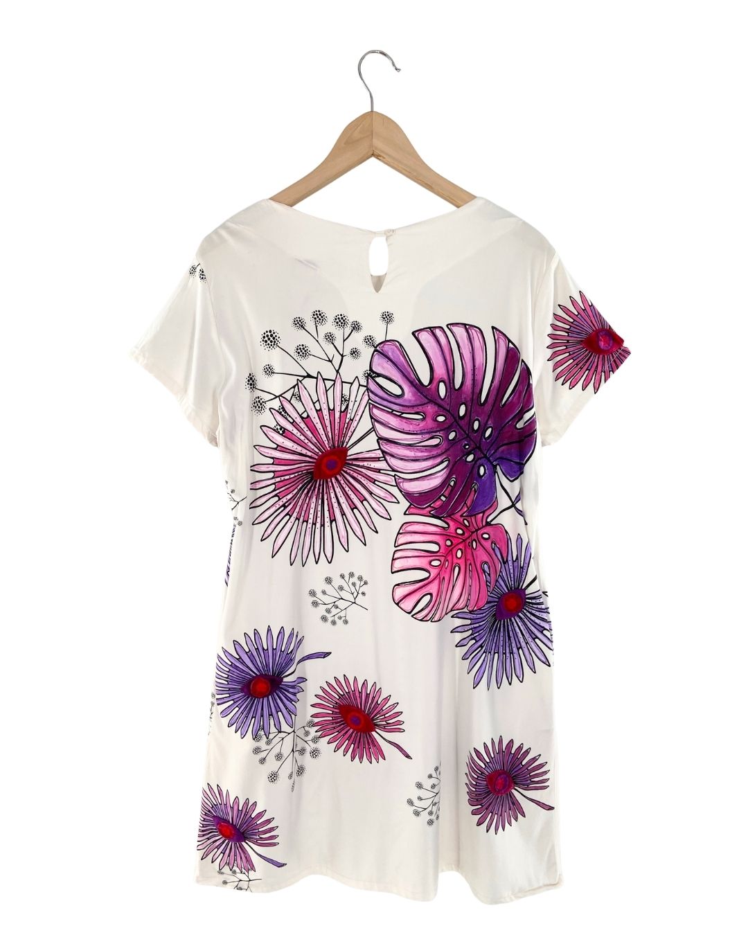 Vestido mini manga corta