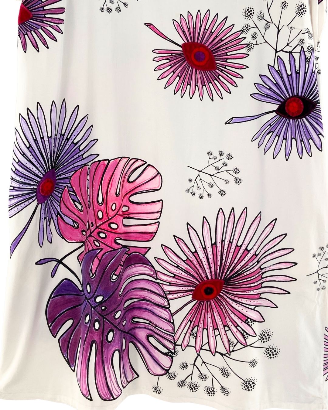 Vestido mini manga corta