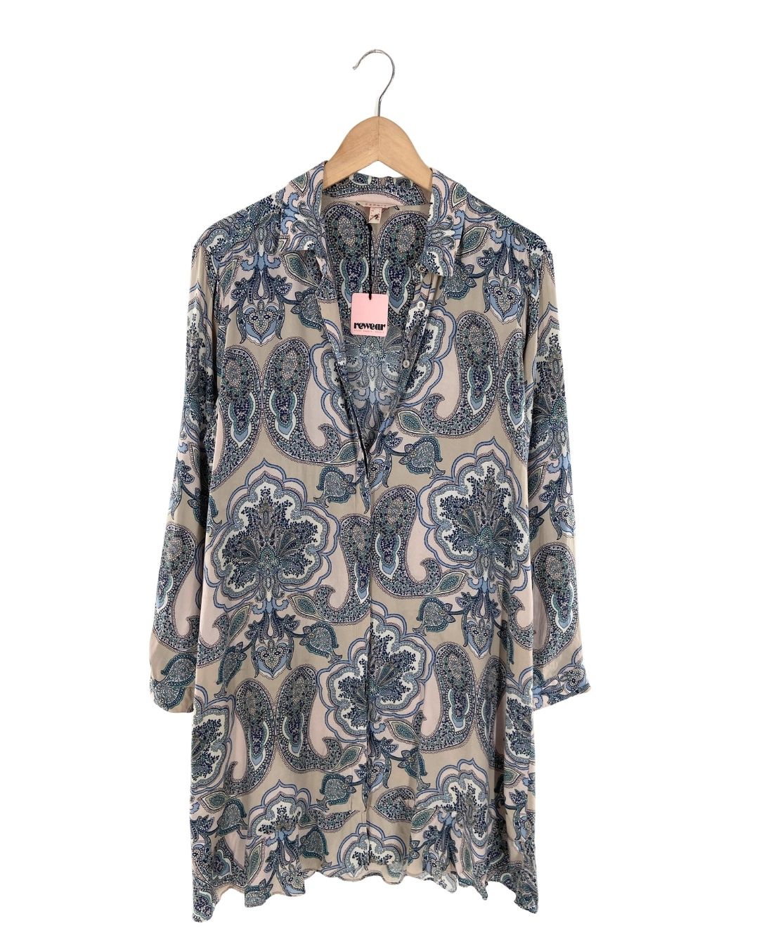 Vestido mini abotonado print