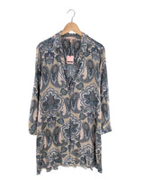Vestido mini abotonado print