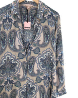 Vestido mini abotonado print