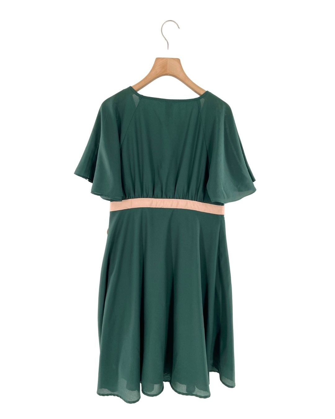 Vestido midi manga corta