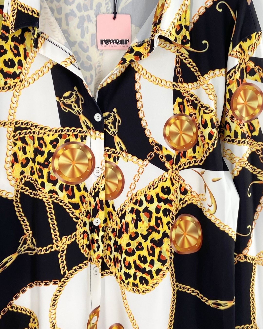 Camisa oversize print cadenas