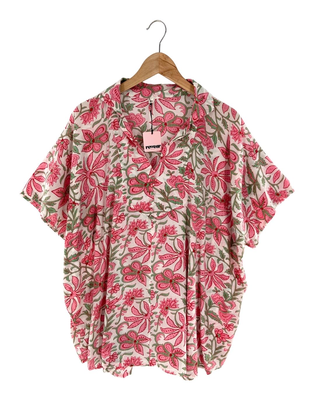 Blusa manga corta en algodón