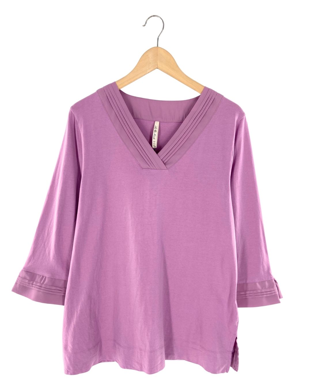 Blusa manga 3/4 escote en V