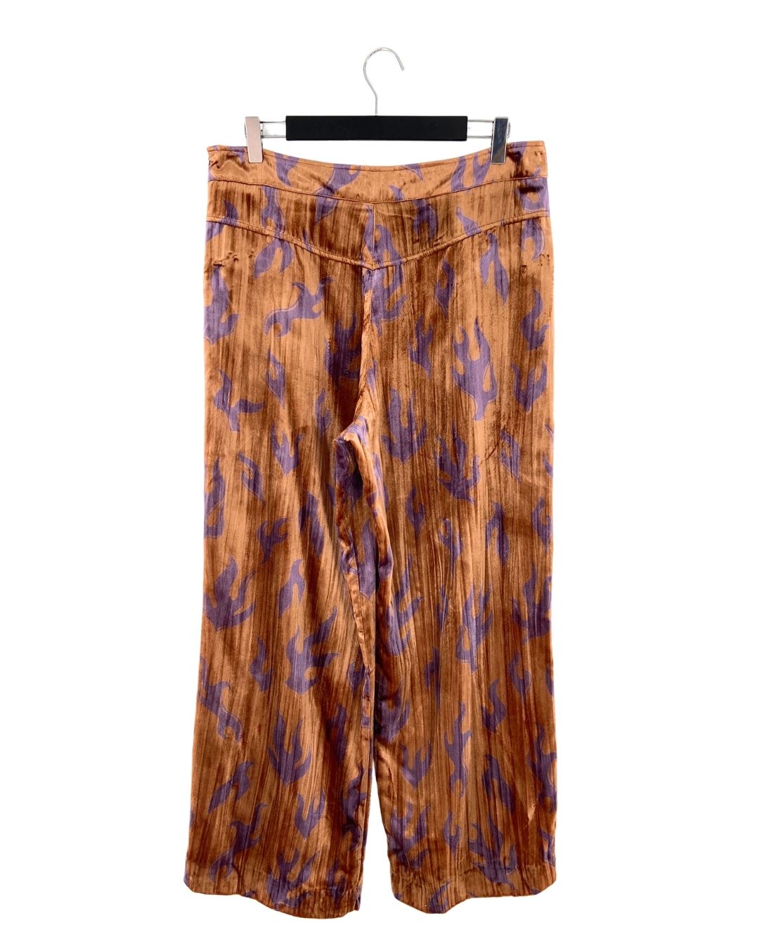 Pantalon wide leg en velvet