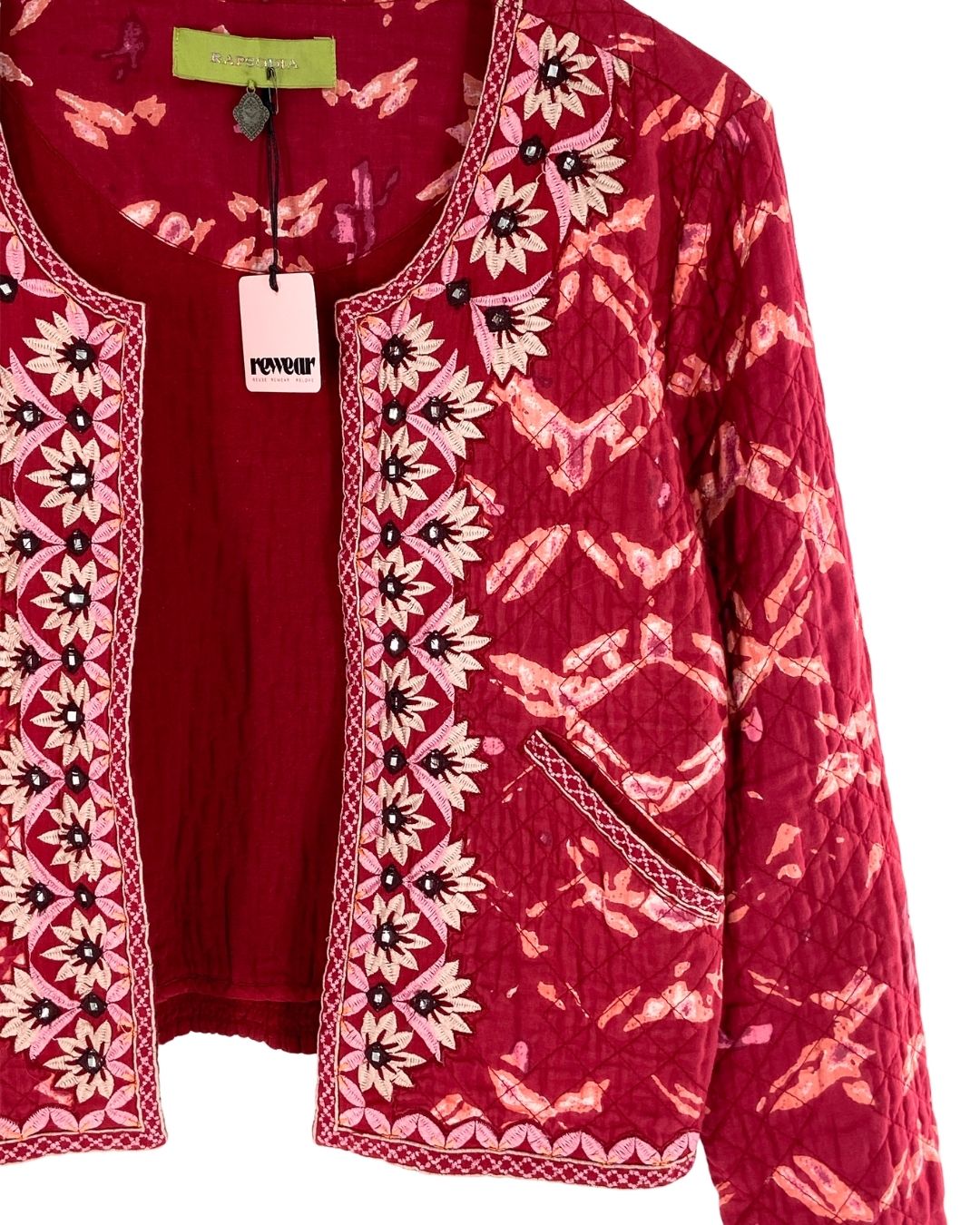 Chaqueta abierta acolchada