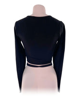 Blusa manga larga anudada