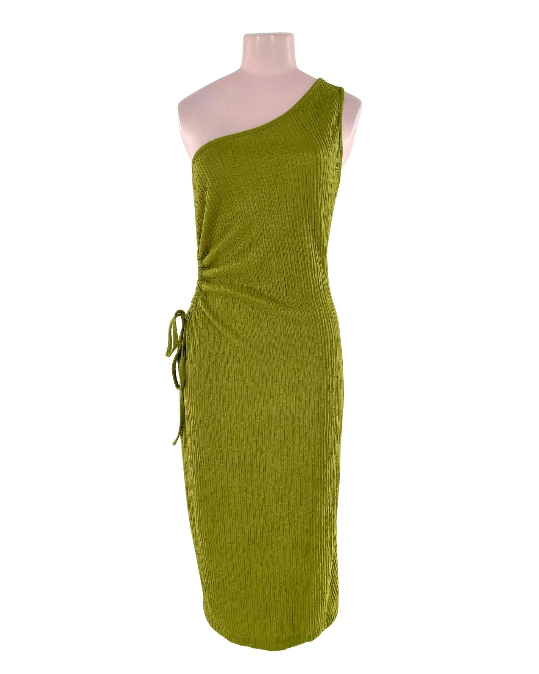 Vestido midi one shouder