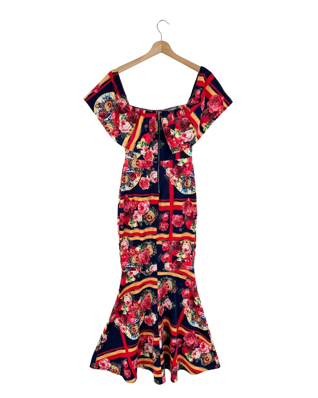 Maxi vestido sirena print