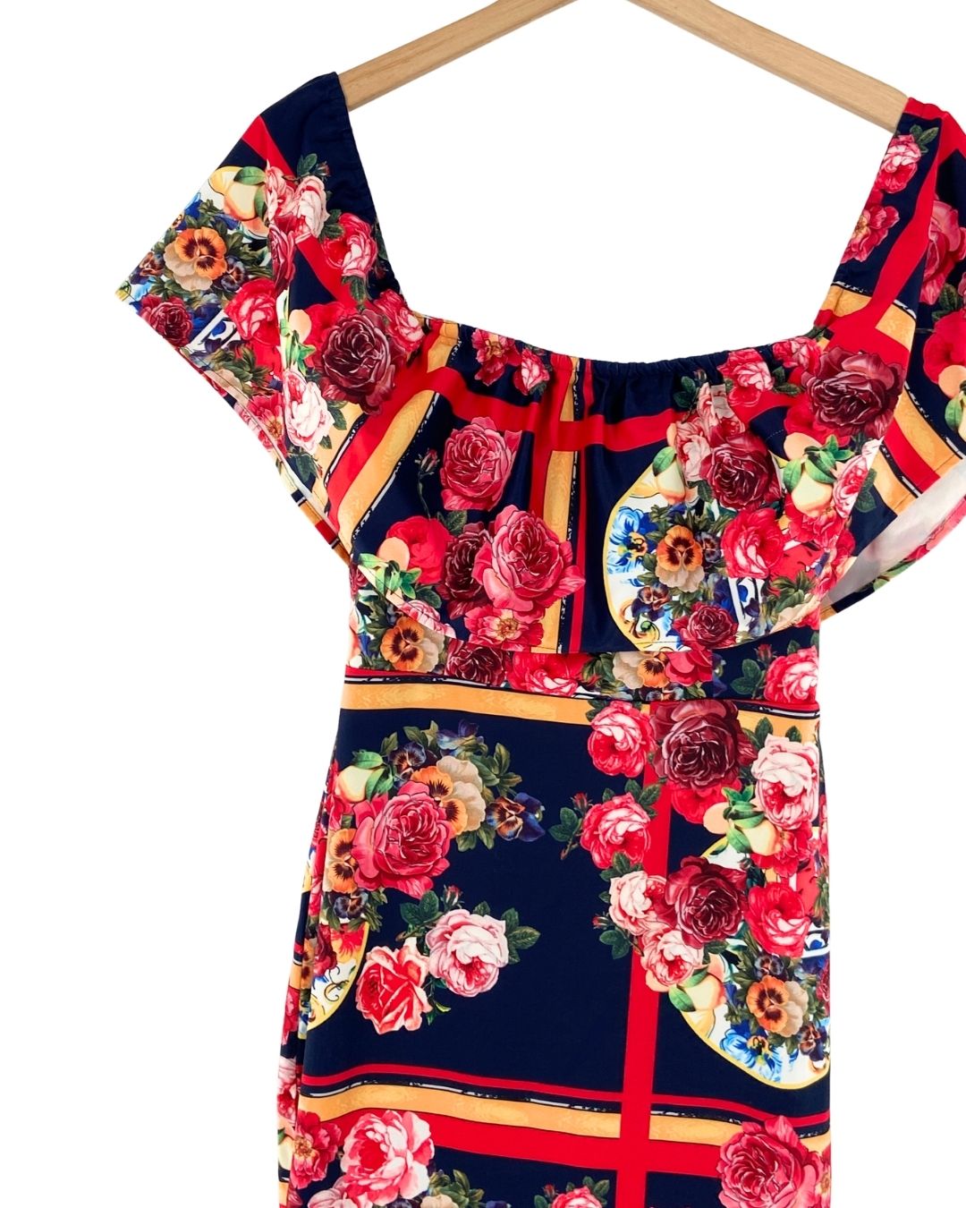 Maxi vestido sirena print