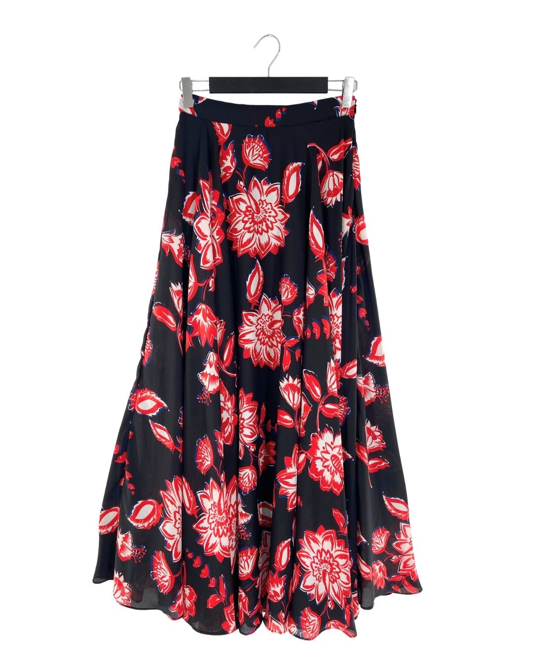 Maxi falda amplia print flores