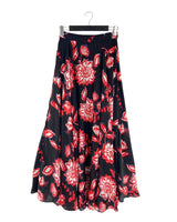 Maxi falda amplia print flores